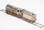 Drevené 3D mechanické puzzle - parná lokomotíva s tendrom