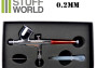 Dvojčinná striekacia airbrush pištoľ GSW s tryskou 0,2 mm
