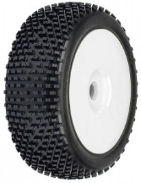 Pneu Buggy 2KS kompletné kolesá biele 1:8