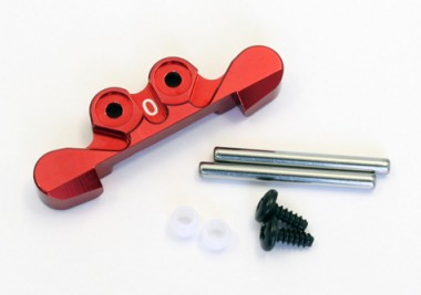 MBW-025R-0 Aluminum Rear Sus Mount (0°/Red)