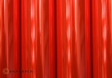 Oracover transparent fluor červená 2m
