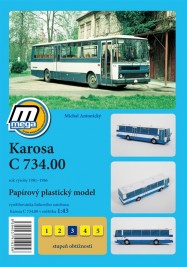 1:43 Karosa C734.00 - vystrihovačka