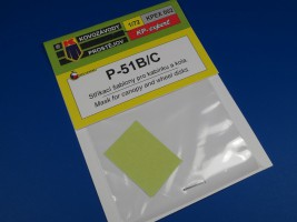 <p hidden>A</p>1:72 P-51B/C – striekacie šablóny pre kabínku a kolesá