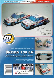 1:24 Škoda 130 LR RAC Rallye 1986 - vystrihovačka