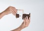 Drevené 3D mechanické puzzle - číselný zámok