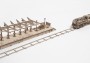 Drevené 3D mechanické puzzle - vlakové nádražie