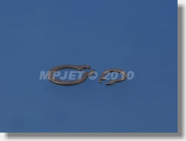 Poistný strmeňový krúžok na hriadeľ, priemer 4 mm (10 ks)