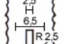 Fréza profilová 6,5/2,5 mm (1ks)