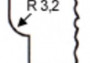 Fréza rádiusová R 3,2mm (1ks)