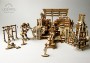 Drevené 3D mechanické puzzle – továreň na roboty