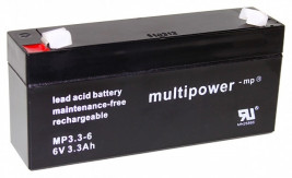 Pb akumulátor MULTIPOWER 6 V/3,3 Ah
