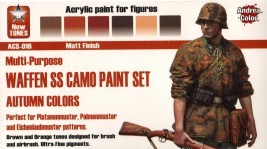 ACS-16 Sada farieb 17ml  (Waffen SS Camo Paint Set, Autumn Colors)