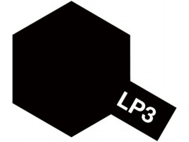 Farba Tamiya Lacquer LP-3 – Matt Black (10 ml)