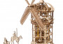 Drevené 3D mechanické puzzle – vežový veterný mlyn