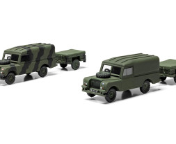1:76 LWB Land Rover and Trailer (Hard Top)