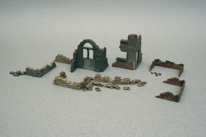 Náhľad produktu - 1:72 Doplnky WARGAMES - steny a ruiny (WWII)