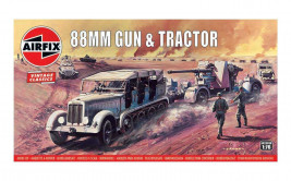 1:76 88mm Gun & Tractor (Classic Kit VINTAGE Military)