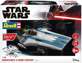 1:44 Resistance A-wing Fighter (Blue) – svetelné a zvukové efekty (Build & Play)