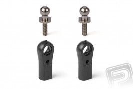 Kĺbik M3 s guľovým čapom 6,0 mm, šesťhrannou základňou a čapom M3 (10 ks)