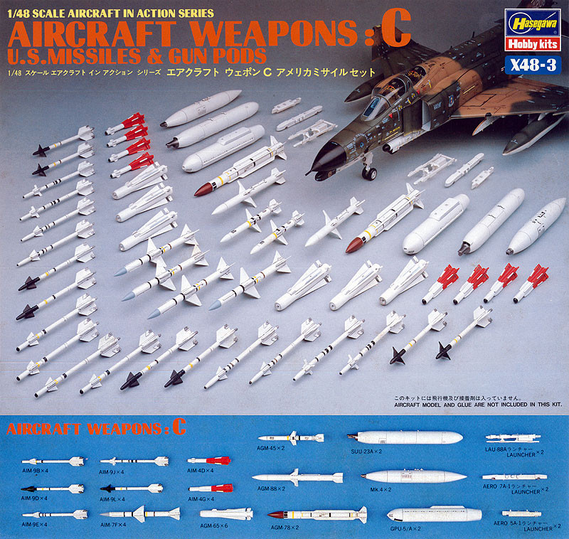 Náhľad produktu - 1:48 Aircraft Weapons C: U.S. Missiles & Gun Pods