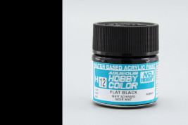 Farba Hobby Color akrylová č. 012 – Flat Black (10 ml)