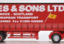 1:148 Scania T Cab Box Curtainside J H Yates & Sons