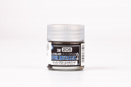 Farba Mr. Color Super Metallic Colors II č. 206 – Super Chrome Silver II (10 ml)
