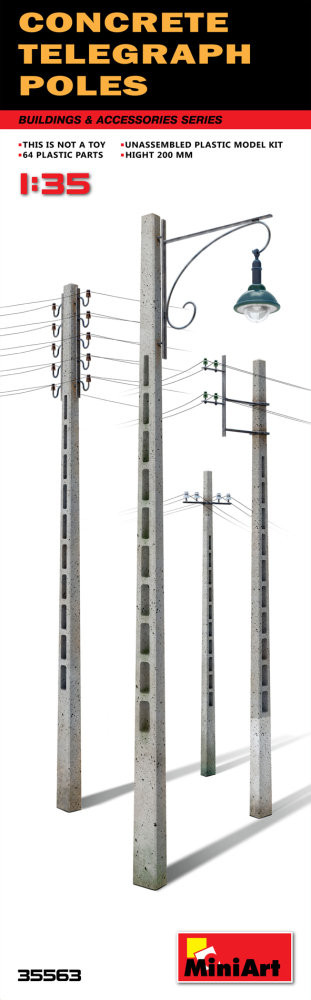 Náhľad produktu - 1:35 Concrete Telegraph Poles