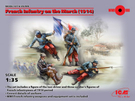 1:35 French Infantry on the March 1914 (4 figúrky)