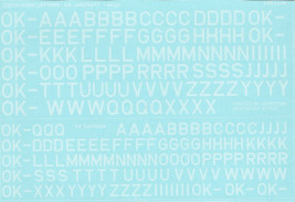 1:48 Písmená na klzáky (biele)