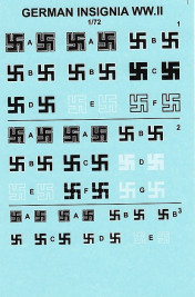 1:72 WWII German Insignia