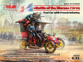 1:35 Battle of the Marne, Taxi Car w/ French Infantry