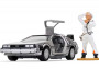 1:36 Back to the Future DeLorean and Doc Brown Figure