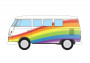 1:43 VW Campervan, Peace Love and Rainbows