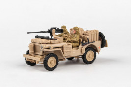 1:43 1/4 Ton Military Vehicle with Gun – Sandy Yellow