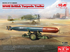 1:48 British WWII Torpedo w/ Trailer