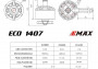 Emax Eco Series 1407-2800kV striedavý motor