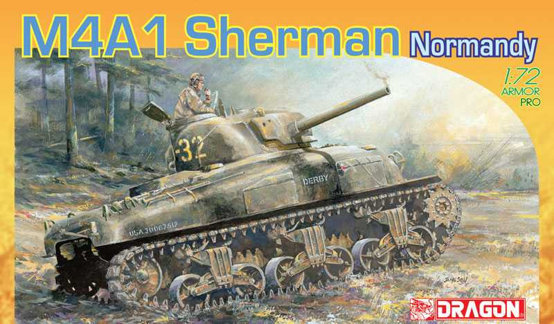 Náhľad produktu - 1:72 M4A1 Sherman, Normandy, 1944