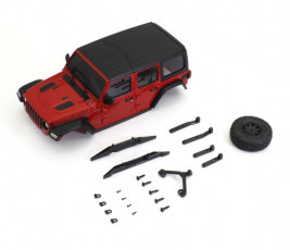Mini-Z 4x4: Karoséria Jeep Wrangler Unlimited Rubicon MX01 (Firecracker Red)