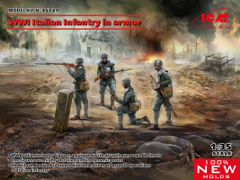 1:35 Italian Infantry in armor WWI (4 figúrky)