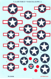 1:72 USAF/NAVY výsostné znaky (2. svetová vojna)