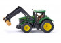 John Deere s čelním nakladačem na klády