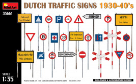 1:35 Dutch Traffic Signs 1930-40's (PREDOBJEDNÁVKA)