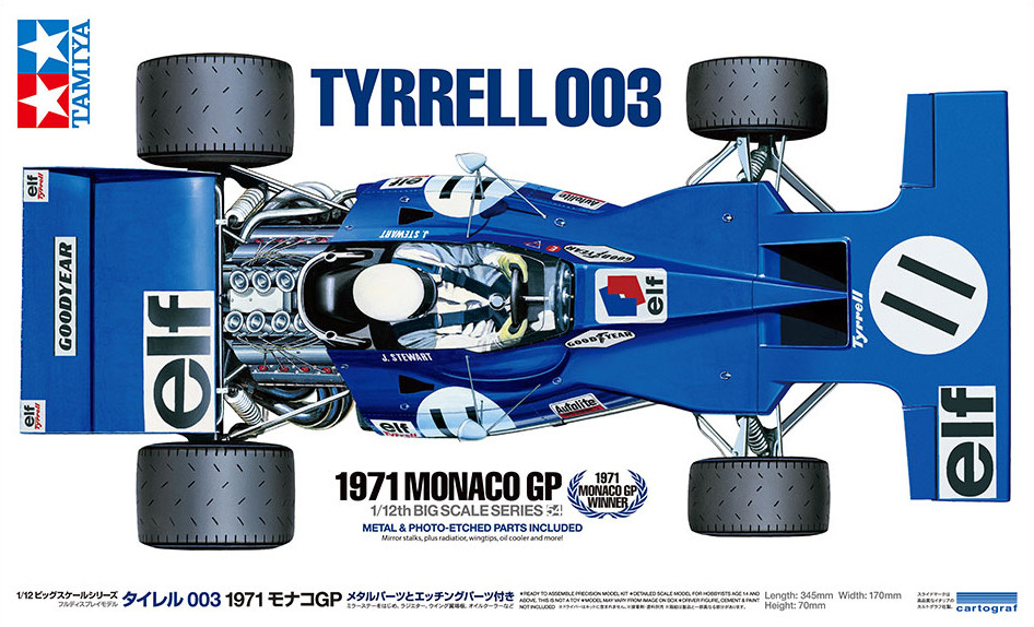 Náhľad produktu - 1:12 Tyrell 003, 1971 Monako GP