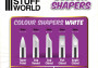 Silikónové štetce Colour Shapers White Soft, veľkosť 0 (5 ks)