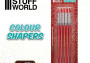 Silikónové štetce Colour Shapers Red Extra Firm, veľkosť 2 (5 ks)
