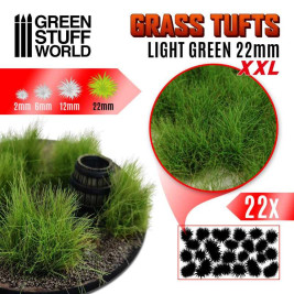 Grass Tufts XXL – samolepiace mačiny svetlo zelené, 22mm (22 ks)