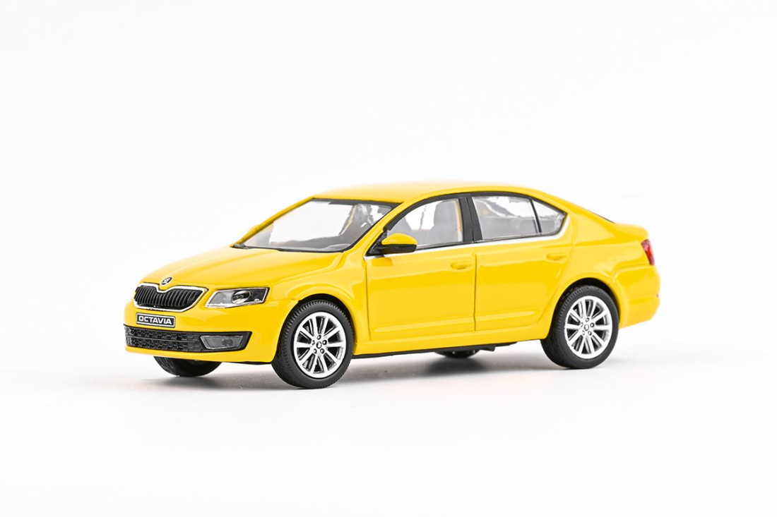 Náhľad produktu - 1:43 Škoda Octavia III (2012) – žltá Taxi