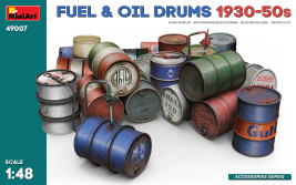 1:48 Fuel & Oil drums 1930-50s (predobjednávka)