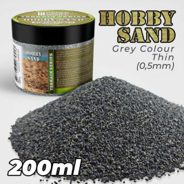 Thin Hobby Sand – Dark Grey 0,5mm (200 ml)